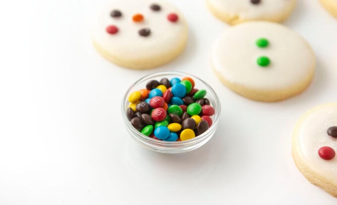 bowl of mini M&M's