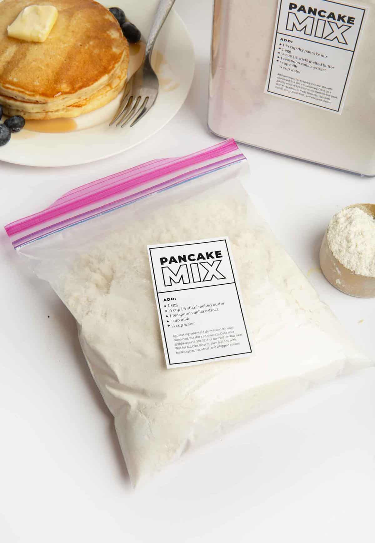 bag of homemade pancake mix