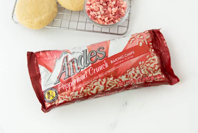 bag on Andes peppermint crunch baking chips