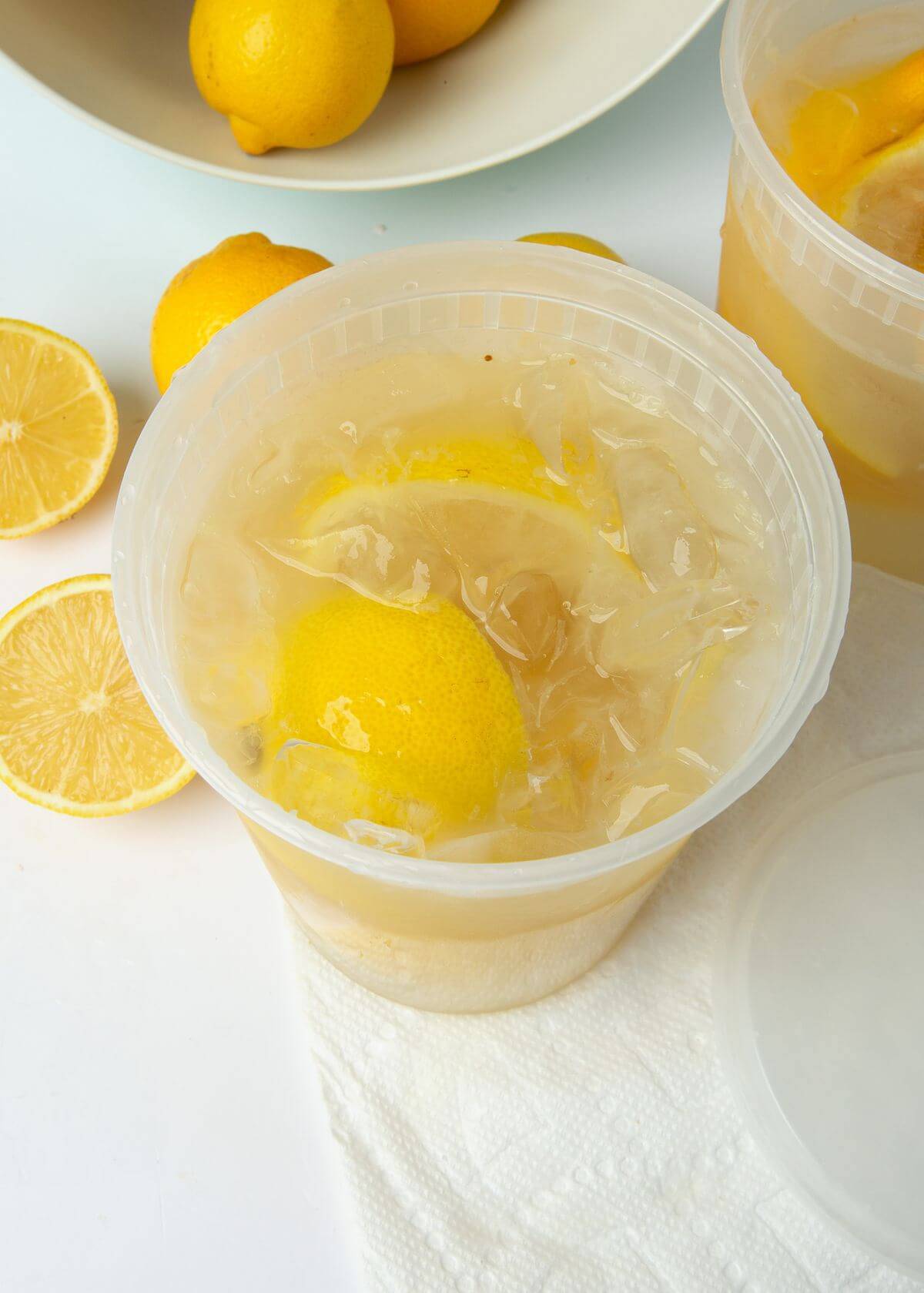state fair lemonade in plastic container