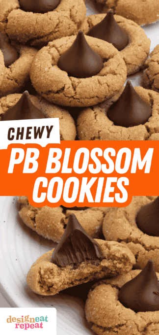 peanut butter blossom cookies pin